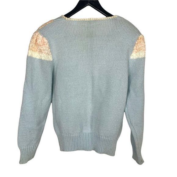 Vintage 80s Jaclyn Smith Pearl Embellished Knit Sweater Small - Picture 3 of 8